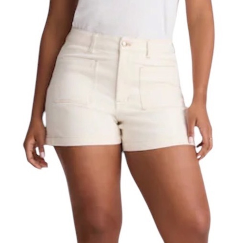 High-Rise Cream Women’s Shorts